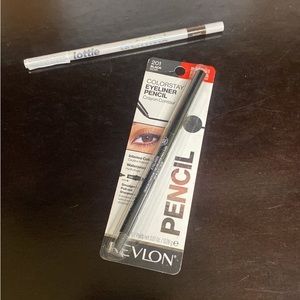 Black Eyeliner and brown brow pencil